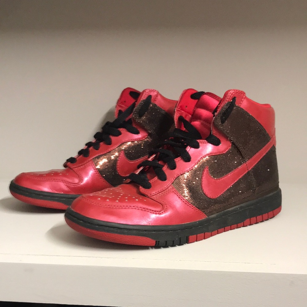 Ruby Red Nike high tops 2008